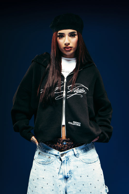 KNITTED DOUBLE ZIP